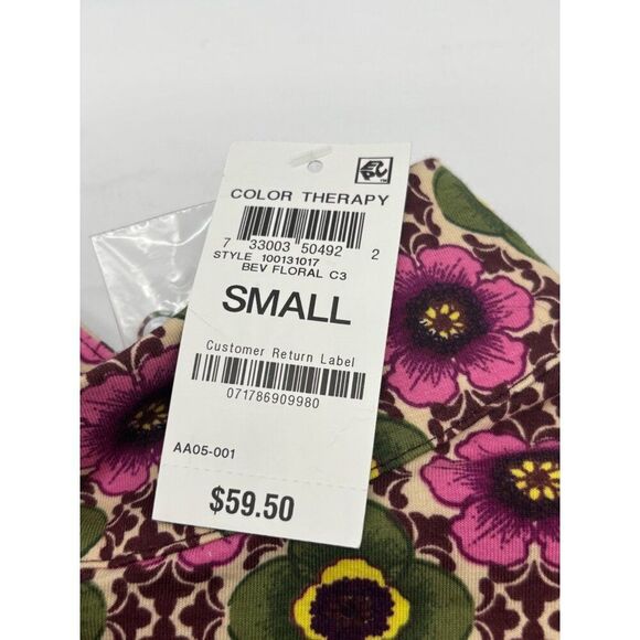 INC International Concepts Printed Ruffled Top, Bev Floral, Sz. S - Picture 7 of 12